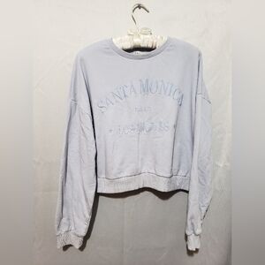 Francesca's Collections Light Blue Sweatshirt